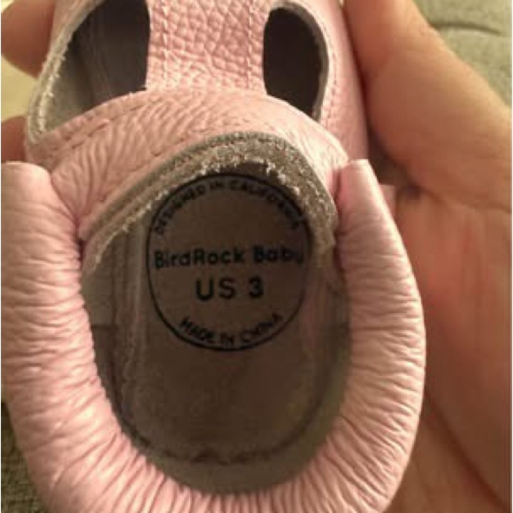 Bird Rock Baby Mary Jane Moccasins (Light Pink) - Picture 2 of 4